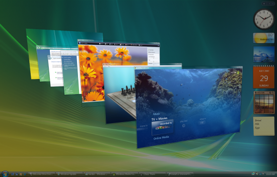 Windows Vista 3D Flip 550x352 Top 10 Secure Operating Systems