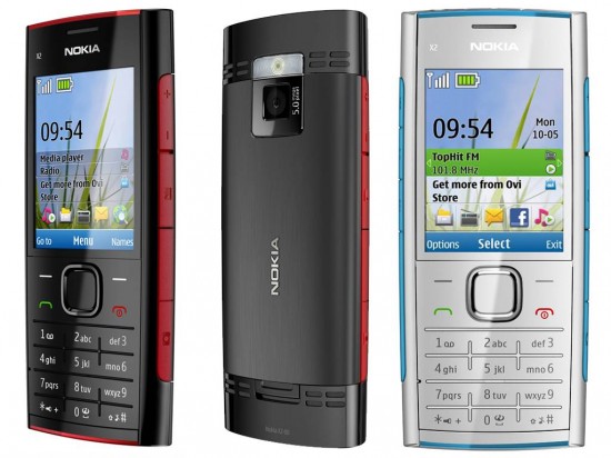 Nokia X2 00 Black White Blue Red 550x412 Top 10 Nokia mobiles