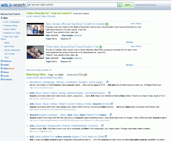 aolsearch new aol video search 978x805 550x452 Top 10 Search Engines