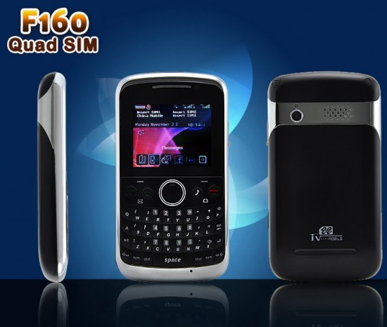 f160 quad sim mobile phone solonomi 4 1 550x465 Worlds First 4 SIM Mobile Phone Launched 
