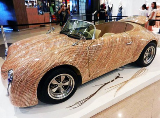 clayton tugonons una cebu car is crafted with coconut stalks lead 537x396 550x405 A Car Made From Coconut
