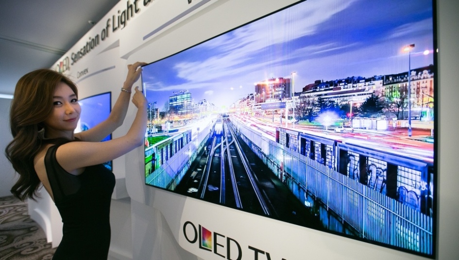 LG Signature OLED W TV attaches to your wall using magnets and