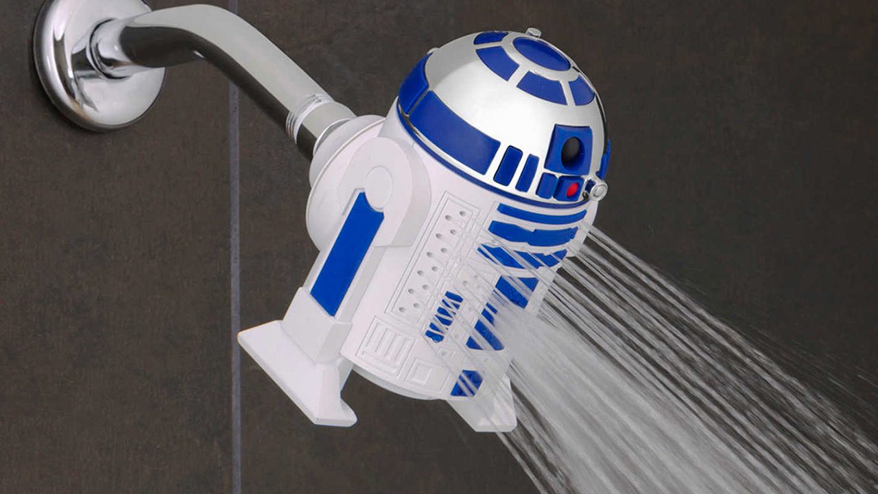 Bathroom Decor For Star War Fans Covered With Darth Vader And R2 D2 Novelty Shower Accessories
