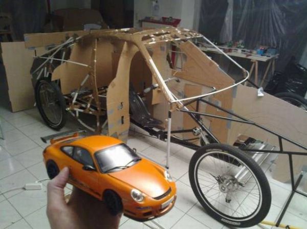 45b1f6640fa97f027d3a3a5f9d600df2 Guy Makes Porsche Car Out of Bicycle