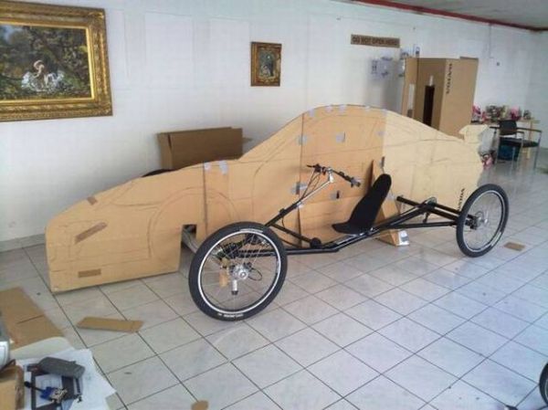 e5249afd8c8279ef59ac210f3ca57578 Guy Makes Porsche Car Out of Bicycle