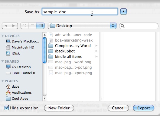 convert pages doc to pdf for mac