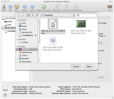 make bootable usb os x dmg