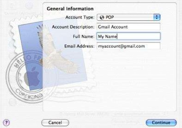 gmail account setup for mac mail