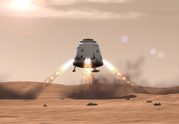 Red-Dragon-Landing-space-x-elon-musk