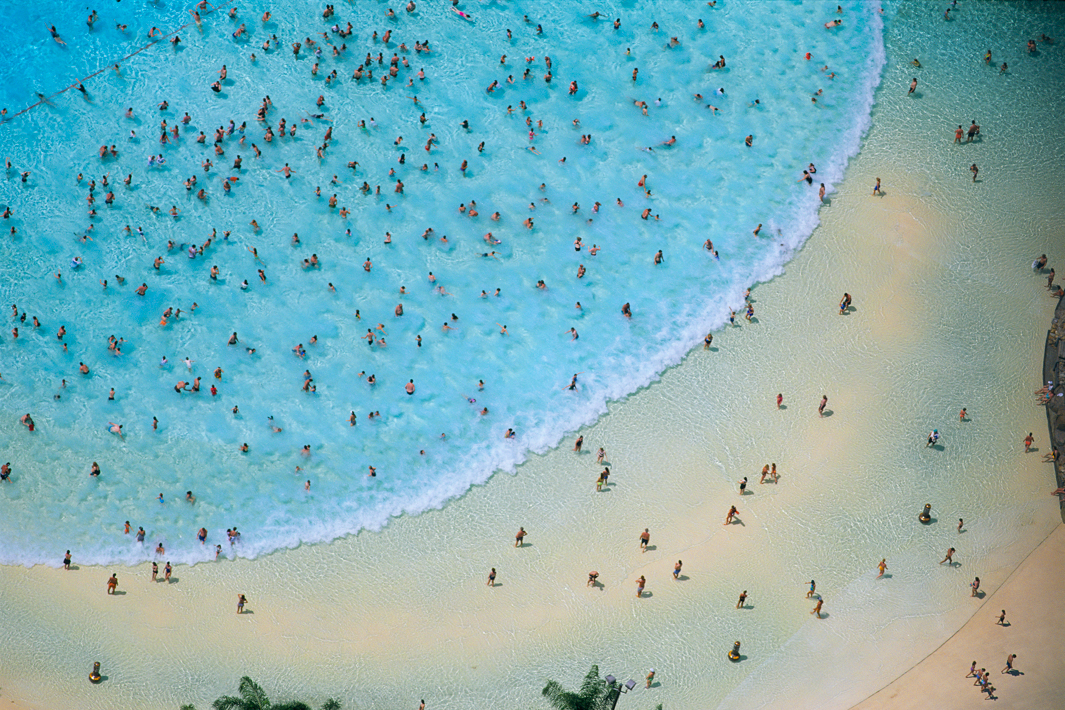 Bathers in Wave Pool, Orlando, Fla., 1999.