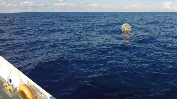 man floating in bubble