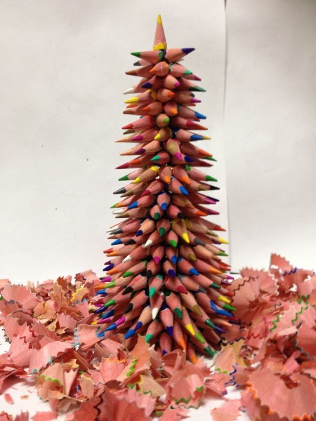 colored pencil christmas tree