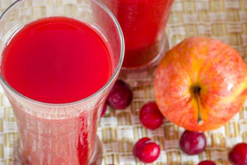 apple, pomegranate and cherry juice