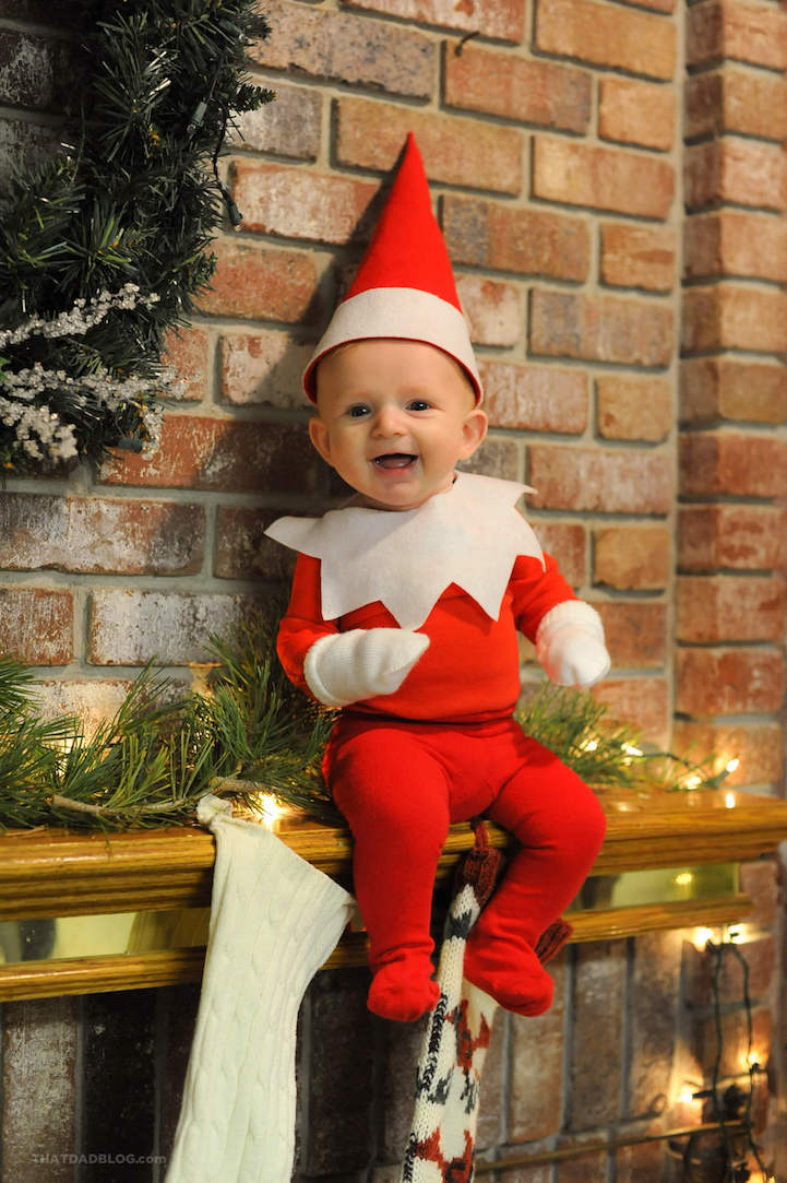 4-Month-Old Baby Is Transformed Into This Christmas' Elf On The Shelf ...