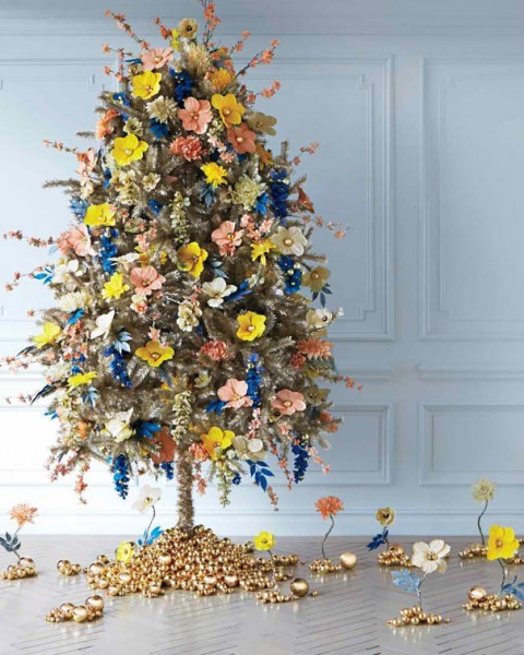 floral christmas tree 10