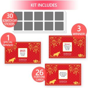 2021 Year of the Ox Party Scratch Off Fortune Cards